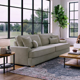 Birchley Soft Chenille 4 Seater Sofa Linen Life1 from Roseland Furniture