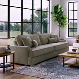 Birchley Soft Chenille 4 Seater Sofa Mink Life1 from Roseland Furniture