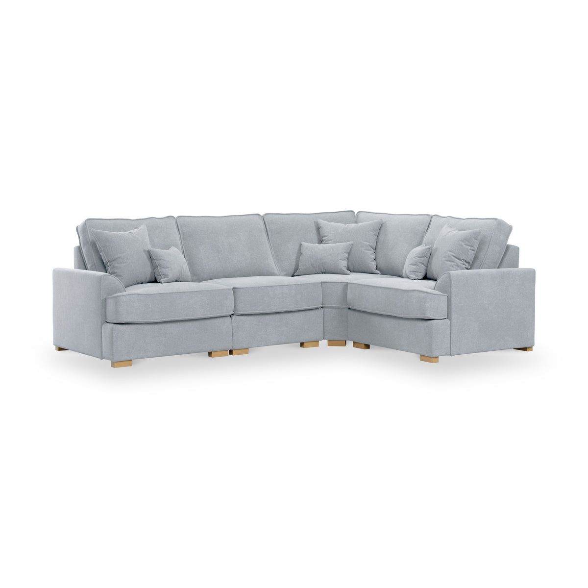 Birchley Soft Chenille LH Corner Sofa Ice from Roseland Furniture