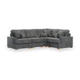 Birchley Soft Chenille LH Corner Sofa Heather from Roseland Furniture