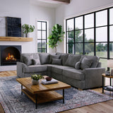 Birchley Soft Chenille RH Corner Sofa Terra from Roseland Furniture