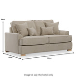 Birchley Soft Chenille 2 Seater Sofabed dimensions