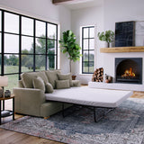 Birchley Soft Chenille 2 Seater Sofabed Mink Life1 from Roseland Furniture