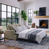 Birchley Soft Chenille 2 Seater Sofabed Mink Life1 from Roseland Furniture