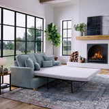 Birchley Soft Chenille 2 Seater Sofabed Ice Life1 from Roseland Furniture