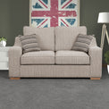 Ashow Beige 2 Seater Sofabed with Maika Dusk Scatter Cushions for living room