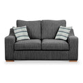 Ashow Charcoal 2 Seater Sofabed with Maika Jade Scatter Cushions from Roseland Furniture