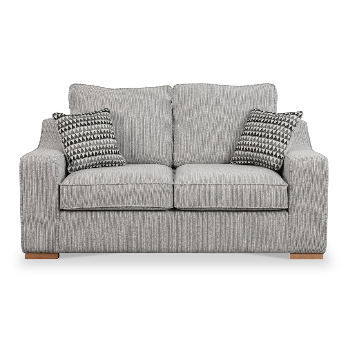 Ashow Silver 2 Seater Sofabed with Maika Dusk Scatter Cushions from Roseland Furniture