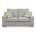 Ashow Silver 2 Seater Sofabed with Mustard Dusk Scatter Cushions from Roseland Furniture