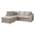Ashow Beige Left Hand Corner Sofabed with Maika Dusk Scatter Cushions from Roseland furniture