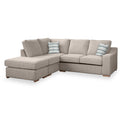 Ashow Beige LEft Hand Corner Sofabed with Maika Jade Scatter Cushions