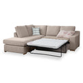 Ashow Beige LEft Hand Corner Sofabed with Maika Jade Scatter Cushions