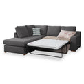 Ashow Charcoal Left Hand Corner Sofabed with Maika Jade Scatter Cushions from Roseland furniture