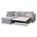 Ashow Silver Left Hand Corner Sofabed with Maika Beige Scatter Cushions from Roseland furniture