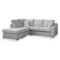 Ashow Silver Left Hand Corner Sofabed with Maika Jade Scatter Cushions from Roseland furniture