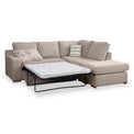 Ashow Beige Right Hand Corner Sofabed with Maika Beige Scatter Cushions from Roseland furniture