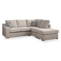 Ashow Beige Right Hand Corner Sofabed with Maika Dusk Scatter Cushions from Roseland furniture