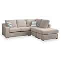 Ashow Beige Right Hand Corner Sofabed with Maika Jade Scatter Cushions from Roseland furniture