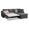 Ashow Charcoal Right Hand Corner Sofabed with Maika Beige Scatter Cushions from Roseland furniture