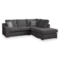 Ashow Charcoal Right Hand Corner Sofabed with Maika Dusk Scatter Cushions from Roseland furniture