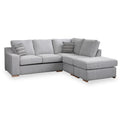 Ashow Silver Right Hand Corner Sofabed with Maika Dusk Scatter Cushions from Roseland furniture
