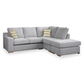 Ashow Silver Right Hand Corner Sofabed with Maika Mustard Scatter Cushions from Roseland furniture