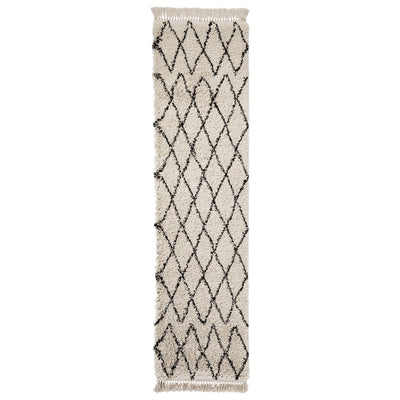 Edie Boho Diamond Shaggy Rug