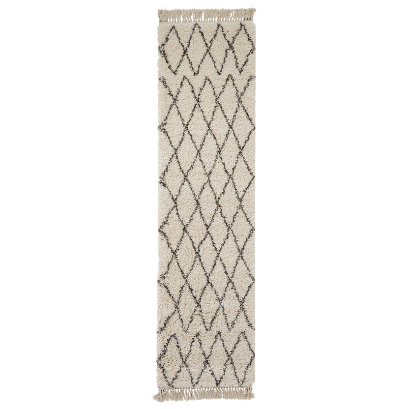 Edie Boho Moroccan Diamond Shaggy Rectangular Rug for Living Room ...