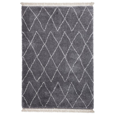 Edie Boho Diamond Shaggy Rug