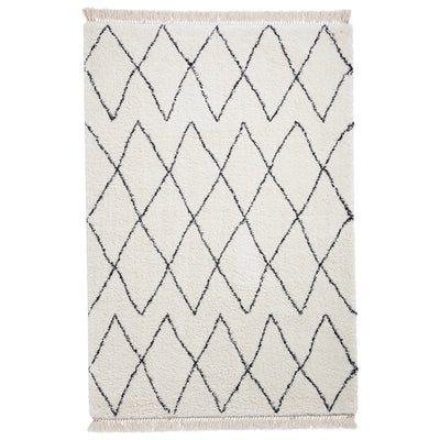 Edie Boho Diamond Shaggy Rug