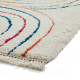 Edie Boho Multi Coloured Dual Rainbow Shaggy Rug