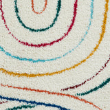 Edie Boho Multi Coloured Dual Rainbow Shaggy Rug