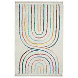 Edie Boho Multi Coloured Dual Rainbow Shaggy Rug from Roseland Furniture