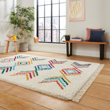 Edie Boho Multi Coloured Geometric Rug for bedroom