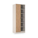 Huxley 1 Door Wardrobe With Open Shelves Oak Cashmere from Roseland Furniture