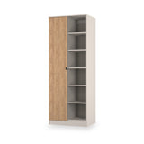 Huxley 1 Door Wardrobe With Open Shelves Oak Cashmere from Roseland Furniture