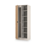 Huxley 1 Door Wardrobe With Open Shelves Oak Cashmere from Roseland Furniture