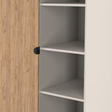 Huxley 1 Door Wardrobe With Open Shelves Oak Cashmere from Roseland Furniture
