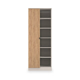 Huxley 1 Door Wardrobe With Open Shelves Oak Cashmere from Roseland Furniture