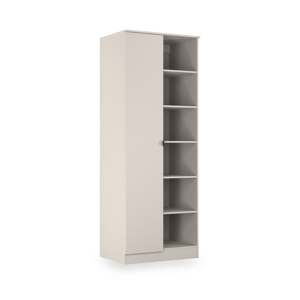 Huxley 1 Door Wardrobe With Open Shelves Cashmere from Roseland Furniture
