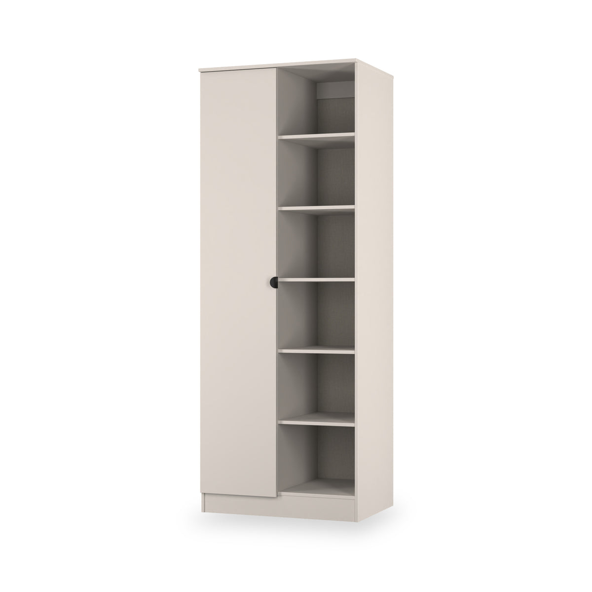 Huxley 1 Door Wardrobe With Open Shelves Cashmere from Roseland Furniture