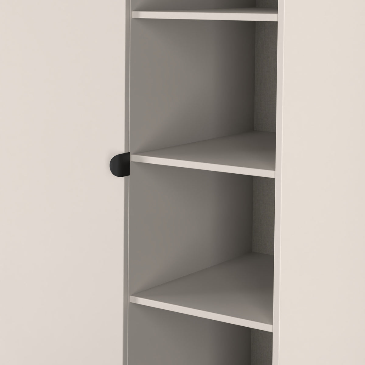 Huxley 1 Door Wardrobe With Open Shelves Cashmere from Roseland Furniture