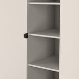 Huxley 1 Door Wardrobe With Open Shelves Cashmere from Roseland Furniture