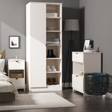 Huxley 1 Door Wardrobe With Open Shelves Cashmere from Roseland Furniture