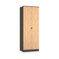 Huxley Full Hanging Wardrobe Oak Graphite from Roseland Furniture