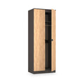 Huxley Full Hanging Wardrobe Oak Graphite from Roseland Furniture