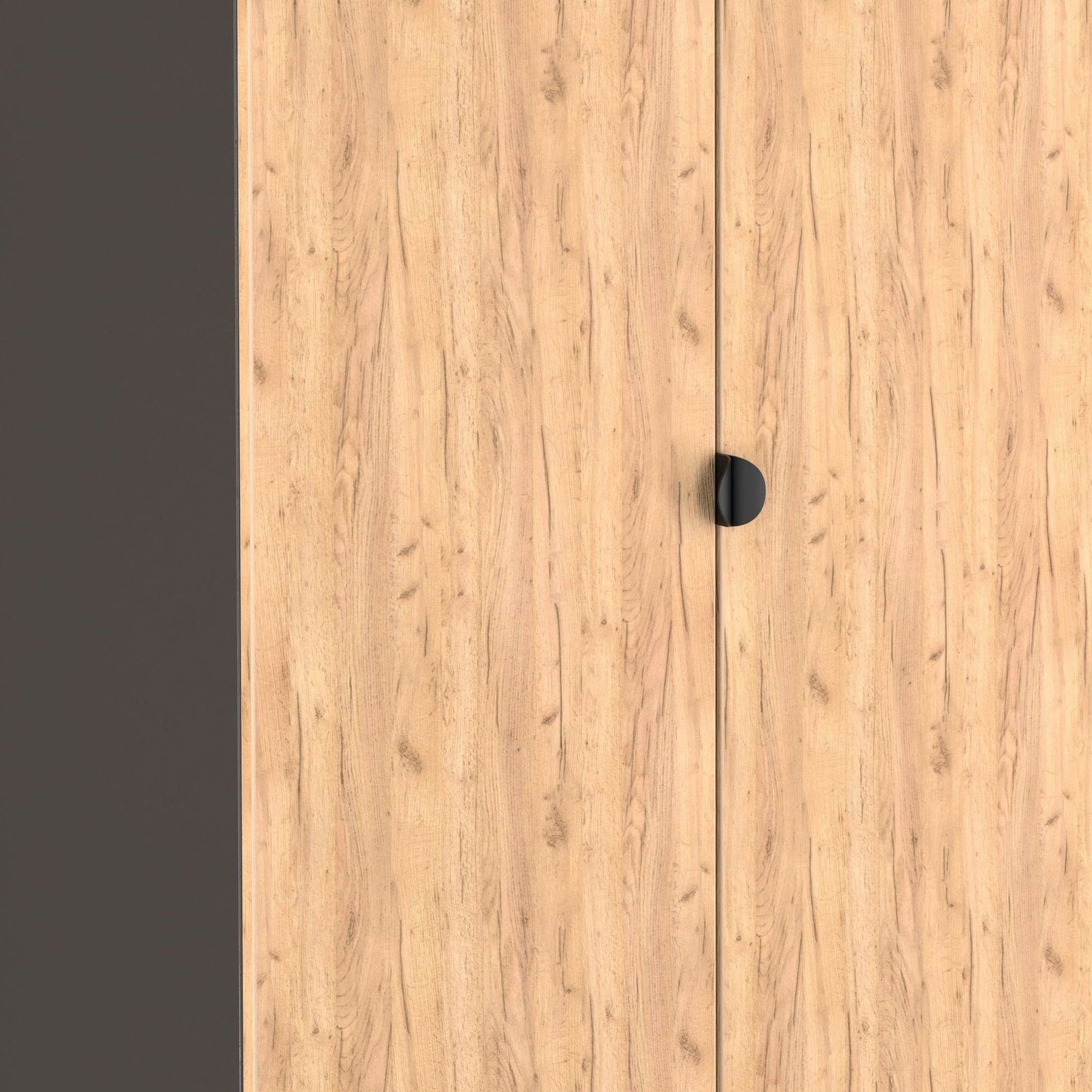 Huxley Full Hanging Wardrobe Oak Graphite from Roseland Furniture