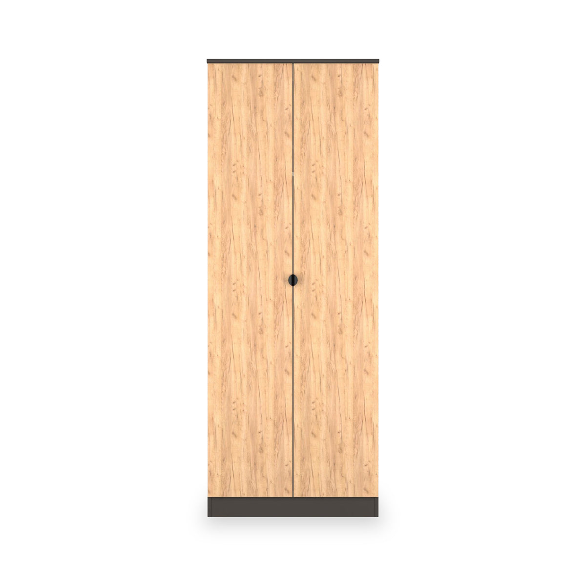 Huxley Full Hanging Wardrobe Oak Graphite from Roseland Furniture