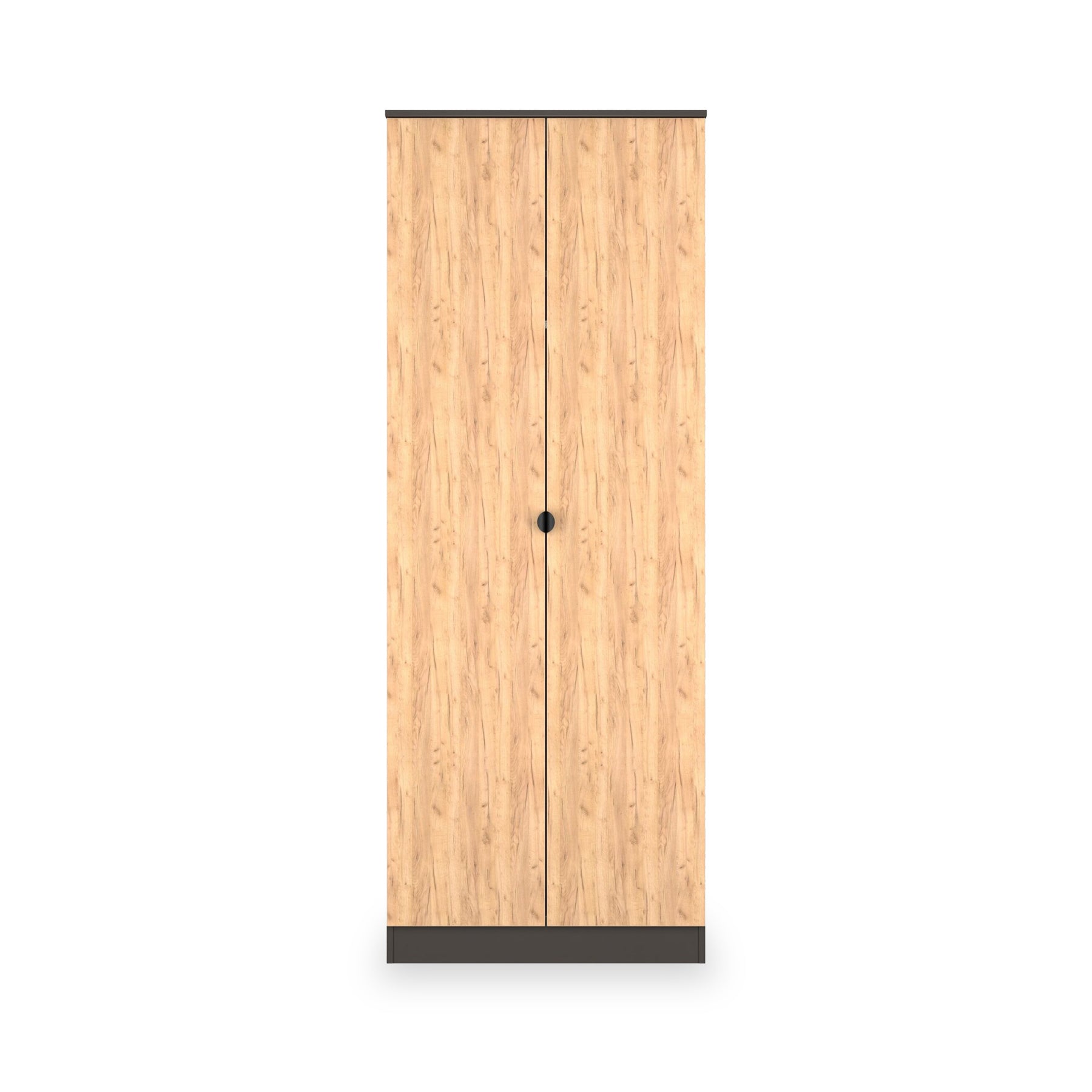 Huxley Full Hanging Wardrobe Oak Graphite from Roseland Furniture