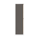 Huxley Full Hanging Wardrobe Oak Graphite from Roseland Furniture